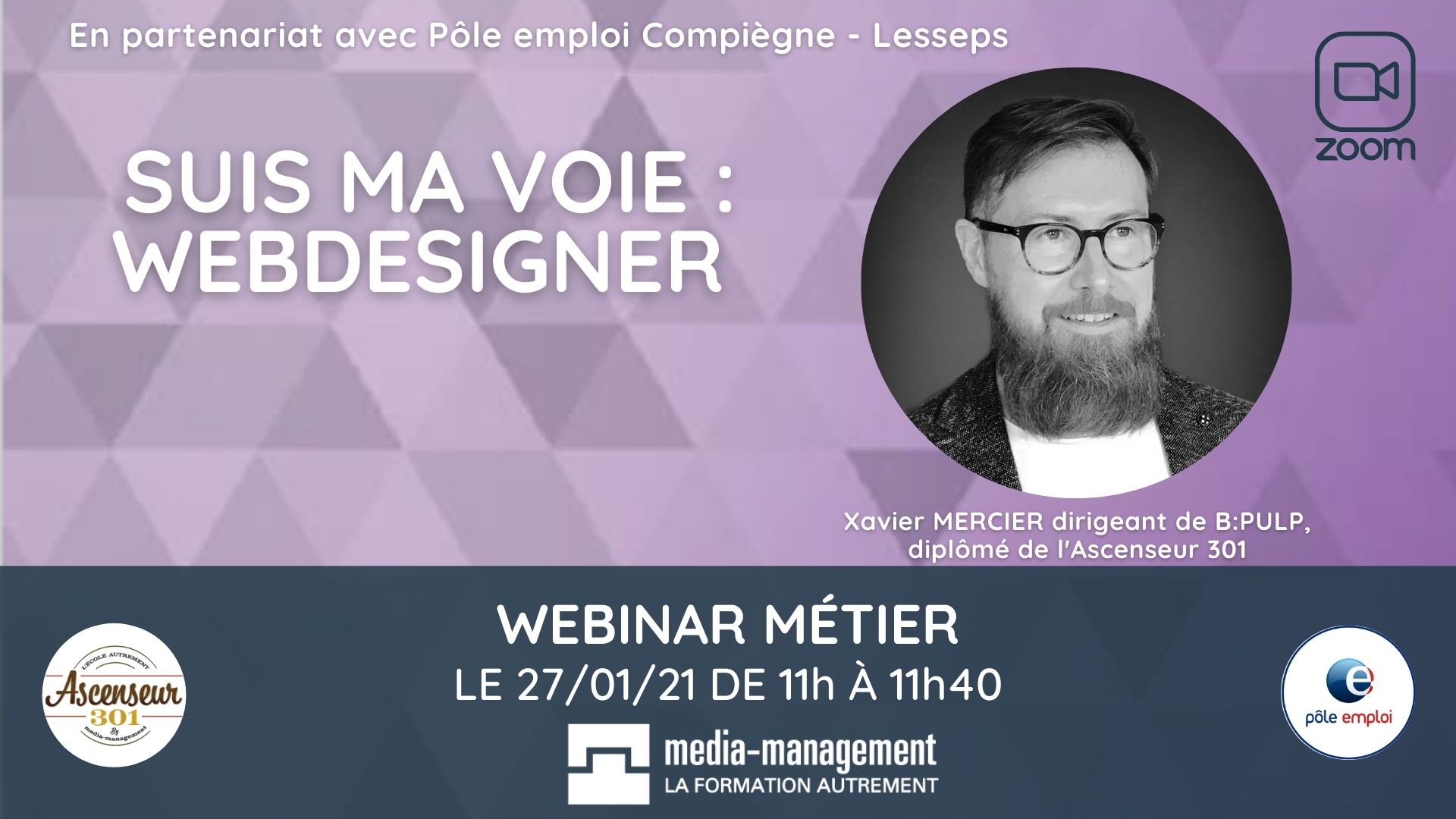 tout savoir sur le métier de webdesigner webinar Xavier Mercier